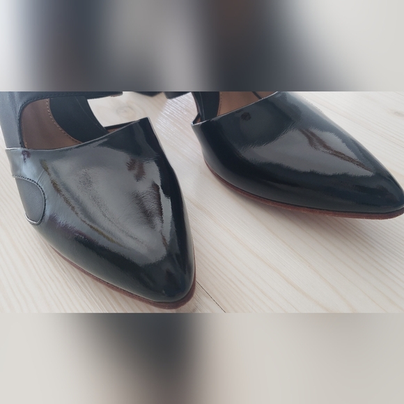John Fluevog Earhart D'Orsay Pumps Size 10 US Black Patent Leather EUC - Picture 7 of 9